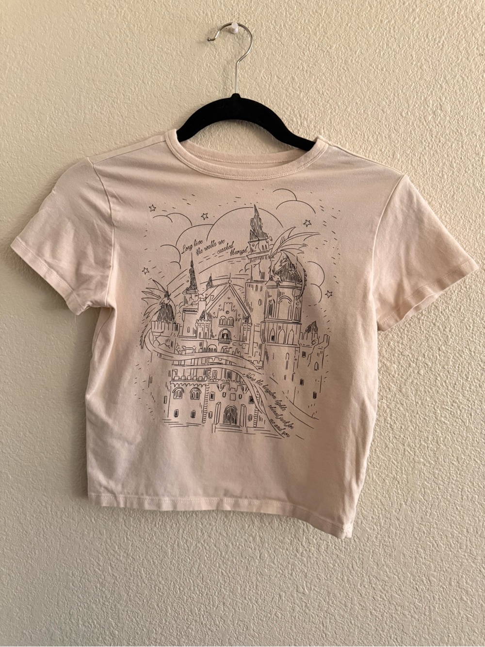 Taylor Swift Cream Castle Line Art Tee - Kids Short Sleeve